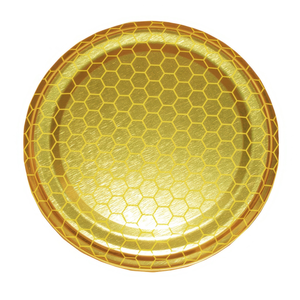 Couvercle pour pot TO 82 - doré - motif rayon de miel - 700 pièces - carton complet